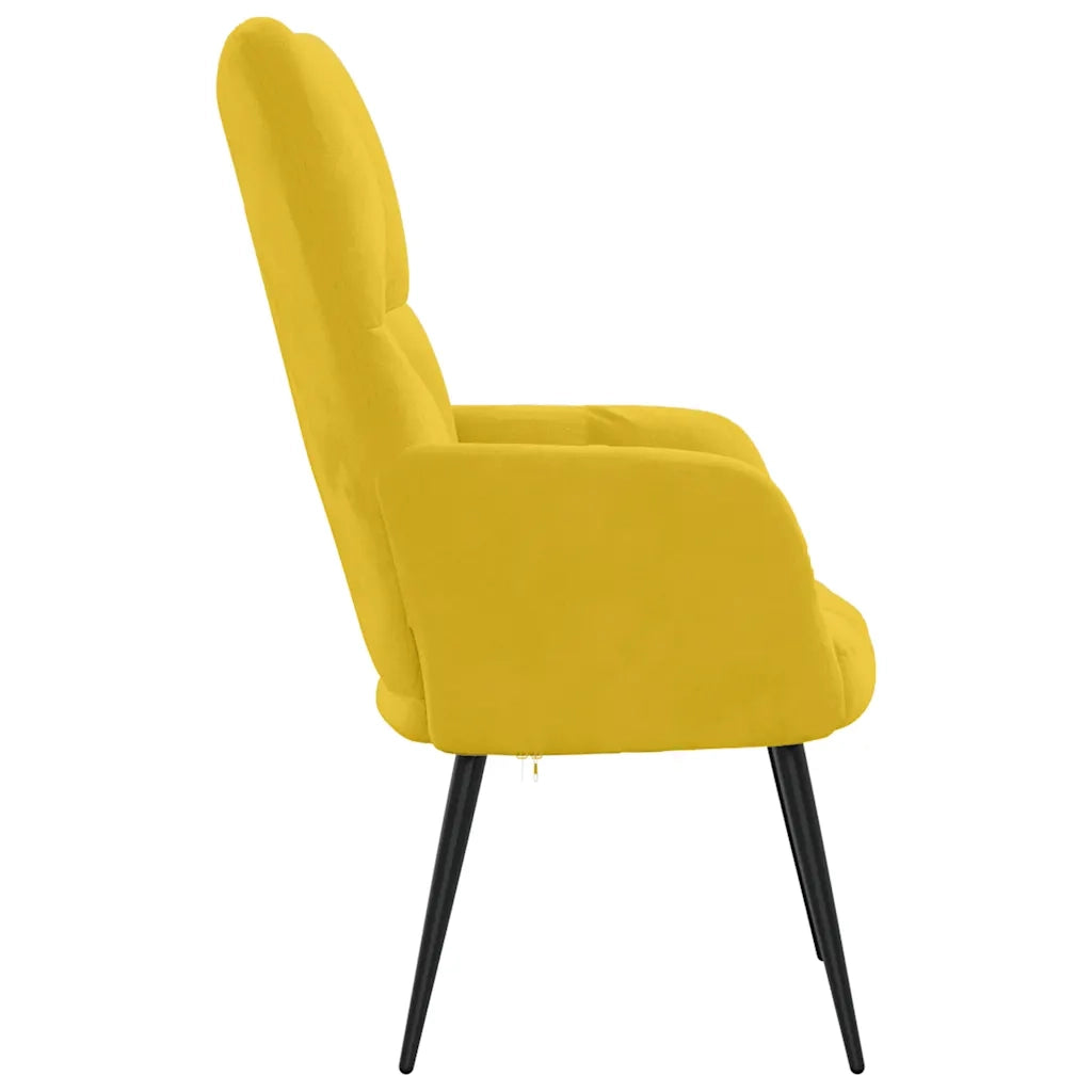 Poltrona Relax Giallo Senape in Velluto 328080