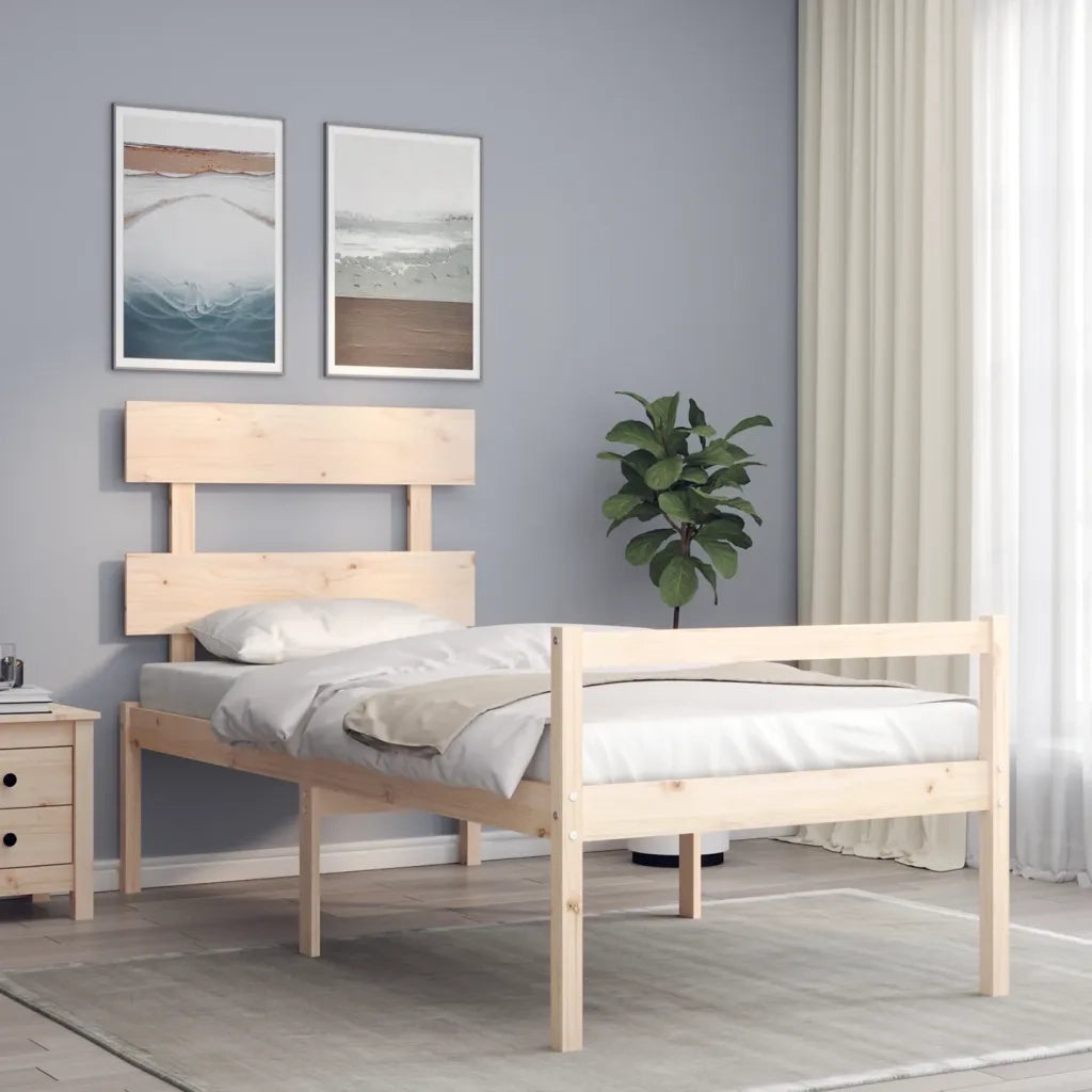 Letto per Anziani con Testiera Small Single in Legno Massellocod mxl 81016