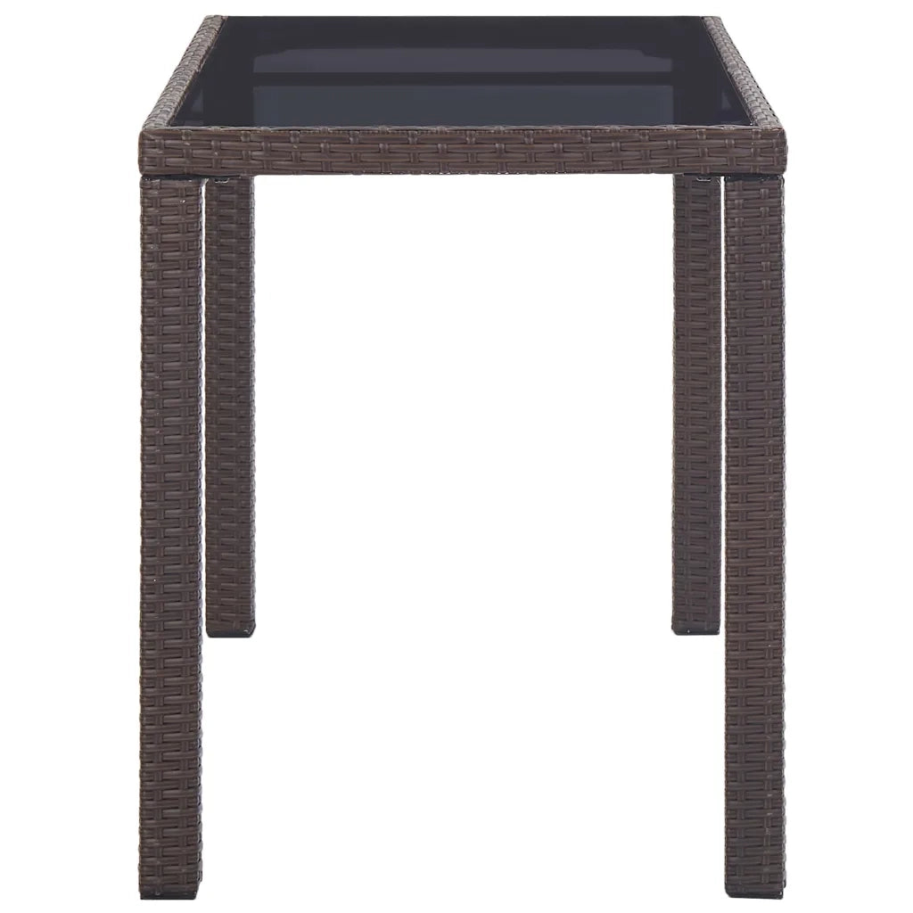 Tavolo da Giardino Marrone 123x60x74 cm in Polyrattan cod mxl 65793