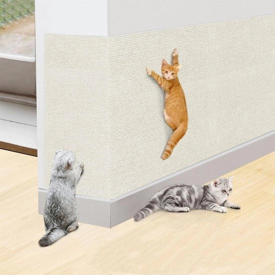 Protezione per gatti, difensore contro graffi per mobili, protezione autoadesiva per gatti, tappetino per gatti resistente ai graffi per divani, protezione per gatti riutilizzabile per mobili, divani, muri e protezione delle porte (bianco, 30 * 100 cm)