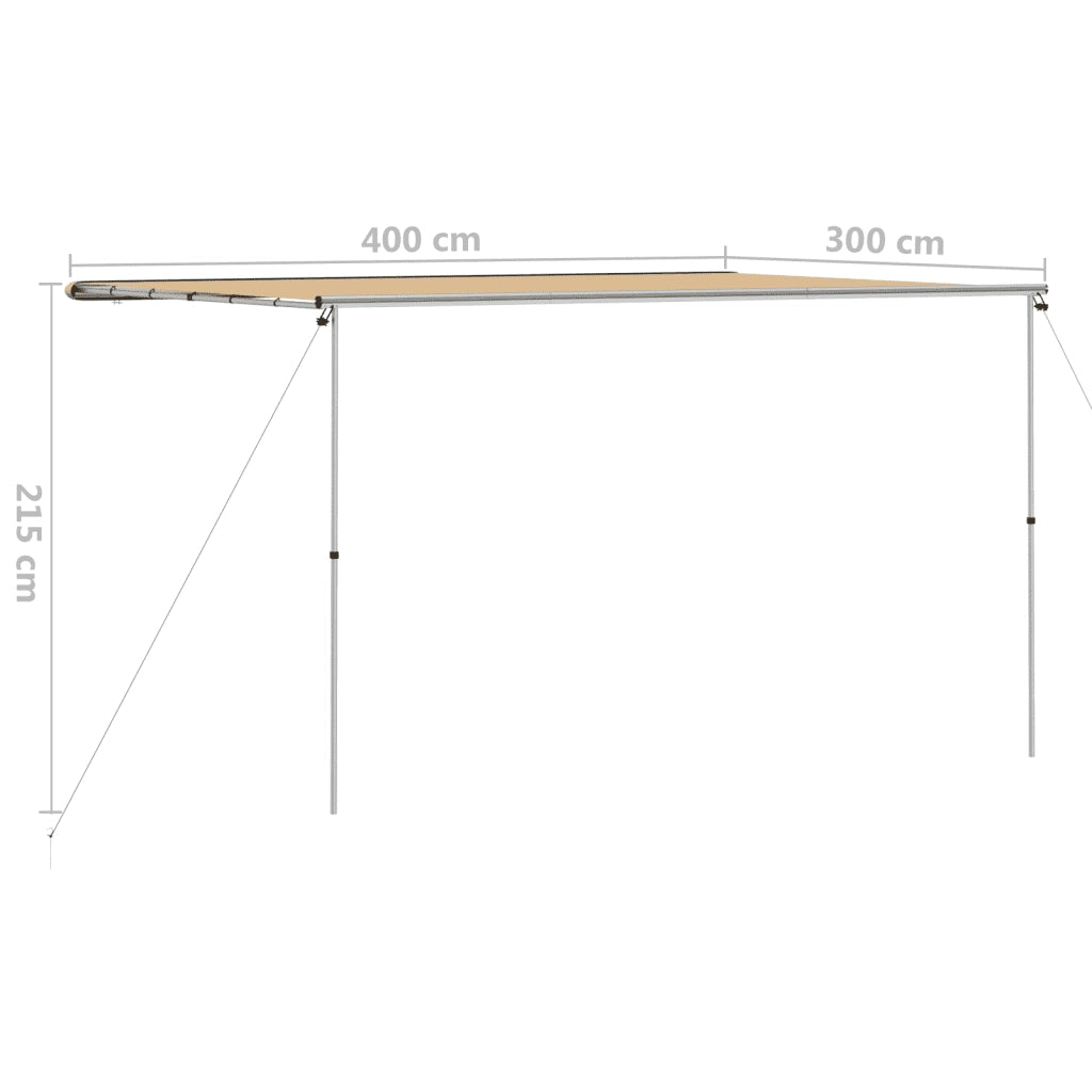 Tendalino per Camper e Roulotte 4x3x2,15 m Beige 148149