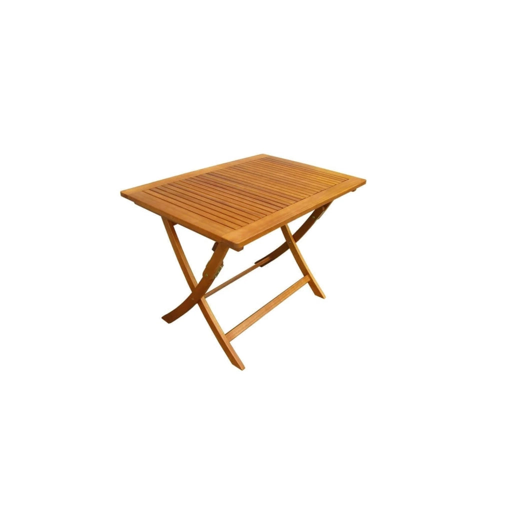 Tavolo pieghevole 70x100 cm in legno massiccio di acacia
