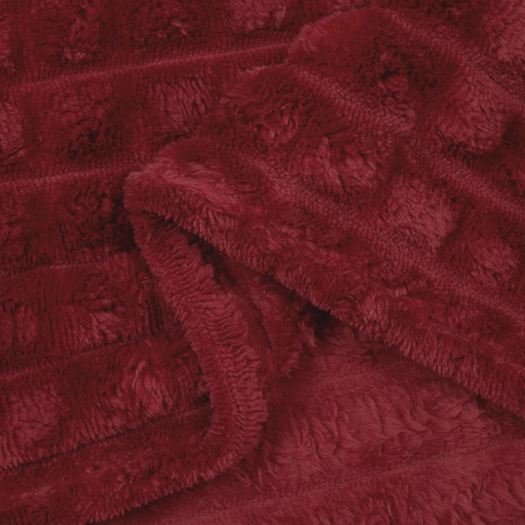 Coperta Rosso Bordeaux 150 x 130 cm Panno 42016937