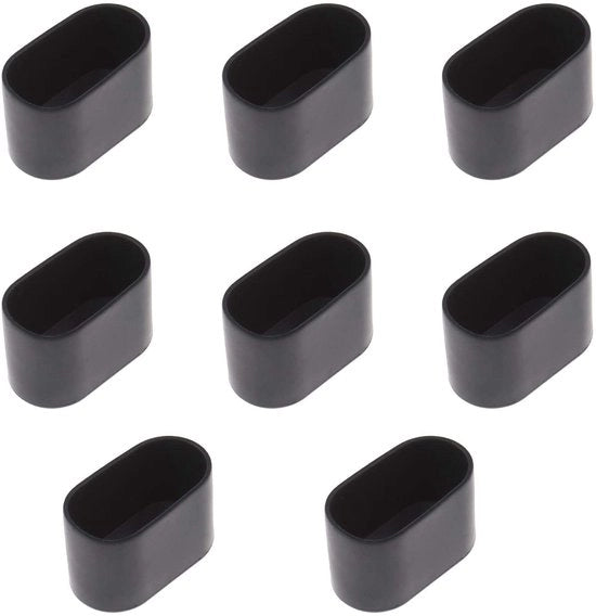 Piedini per Mobili - 8 Pezzi - PVC Flessibile - Protezione Anticras - Nero - 40x20mm - Design Moderno