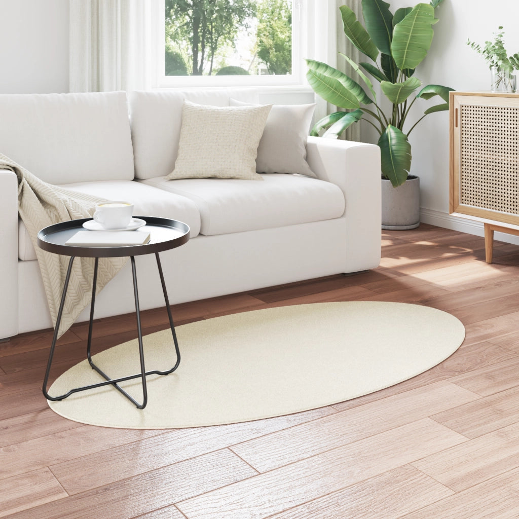 Tappeto "HUARTE" Panna 80x150 cm Ovale