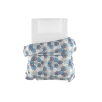 Trapunta Invernale Matrimoniale Stampata in Microfibra 200gr Double Face Soffioni Blu