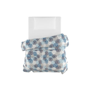 Trapunta Invernale Matrimoniale Stampata in Microfibra 200gr Double Face Soffioni Blu