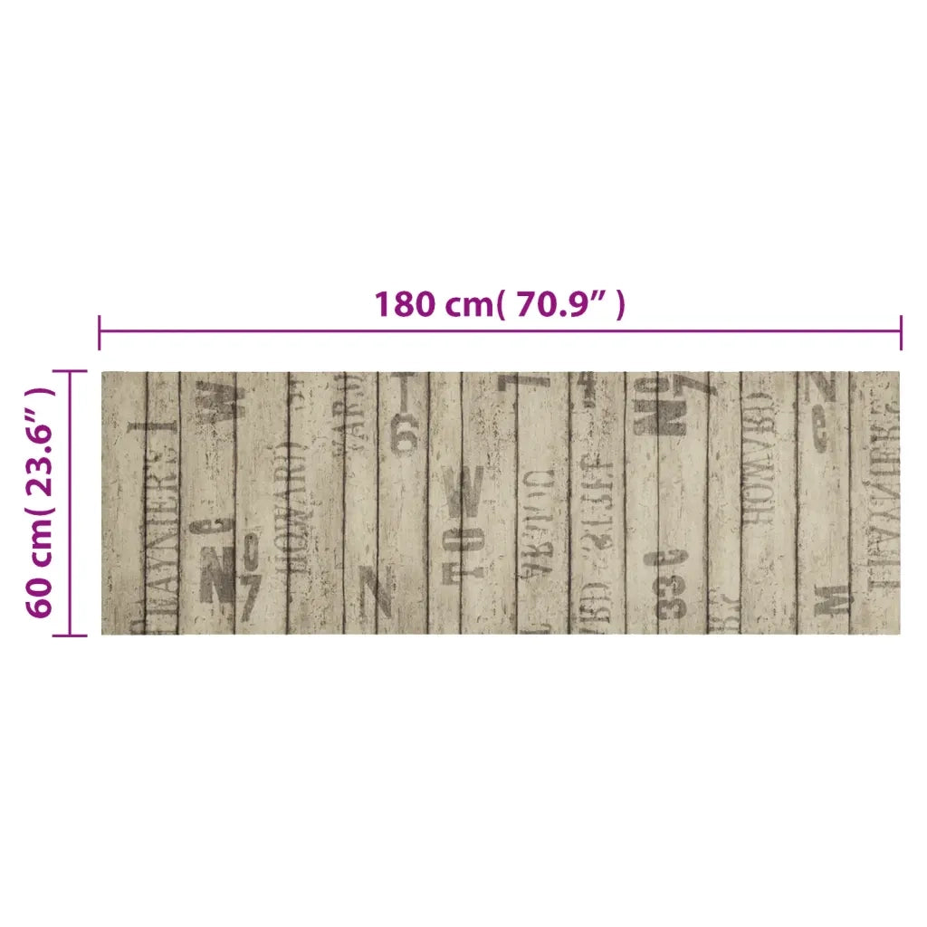 Tappeto da Cucina Lavabile-Tappetino da Cucina Recinzione 60x180 cm in Velluto