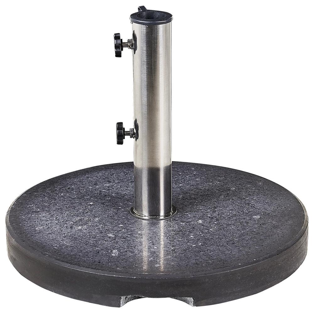 Base per ombrellone in granito color nero 45 cm terrazzo giardino esterno metallo robusto