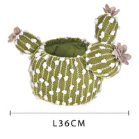 Set 2 Contenitori Decorativo a Forma di Cactus Larghezza 36 cm