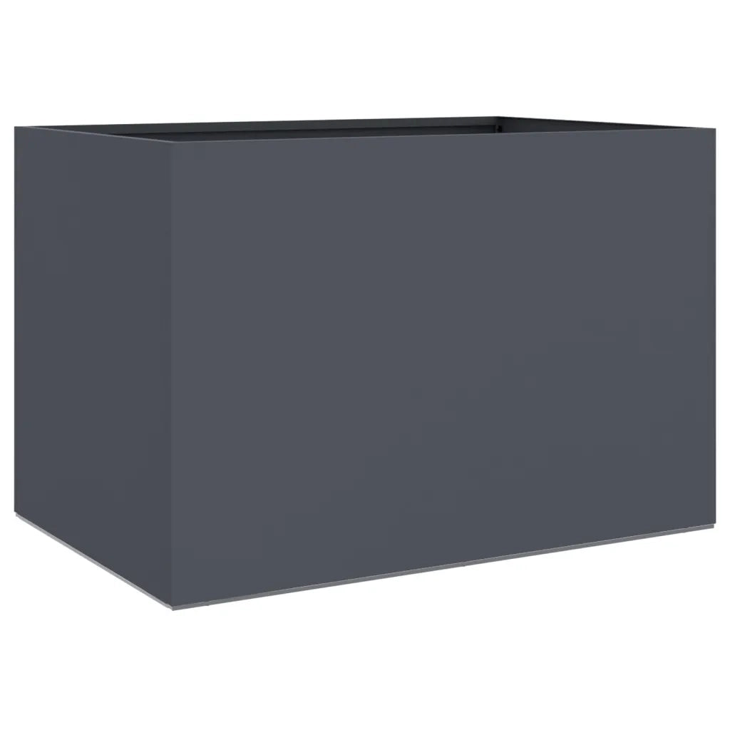Fioriera | Cassetta per fiori | Vaso Antracite 62x30x29 cm in Acciaio