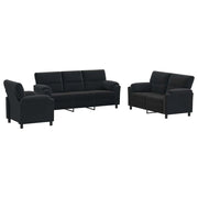 Set di divani 3 pcs Nero Velluto 3430482