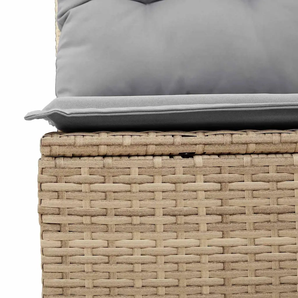 Set Divano da Giardino con cuscino 9 pcs Beige polyrattan 3347220