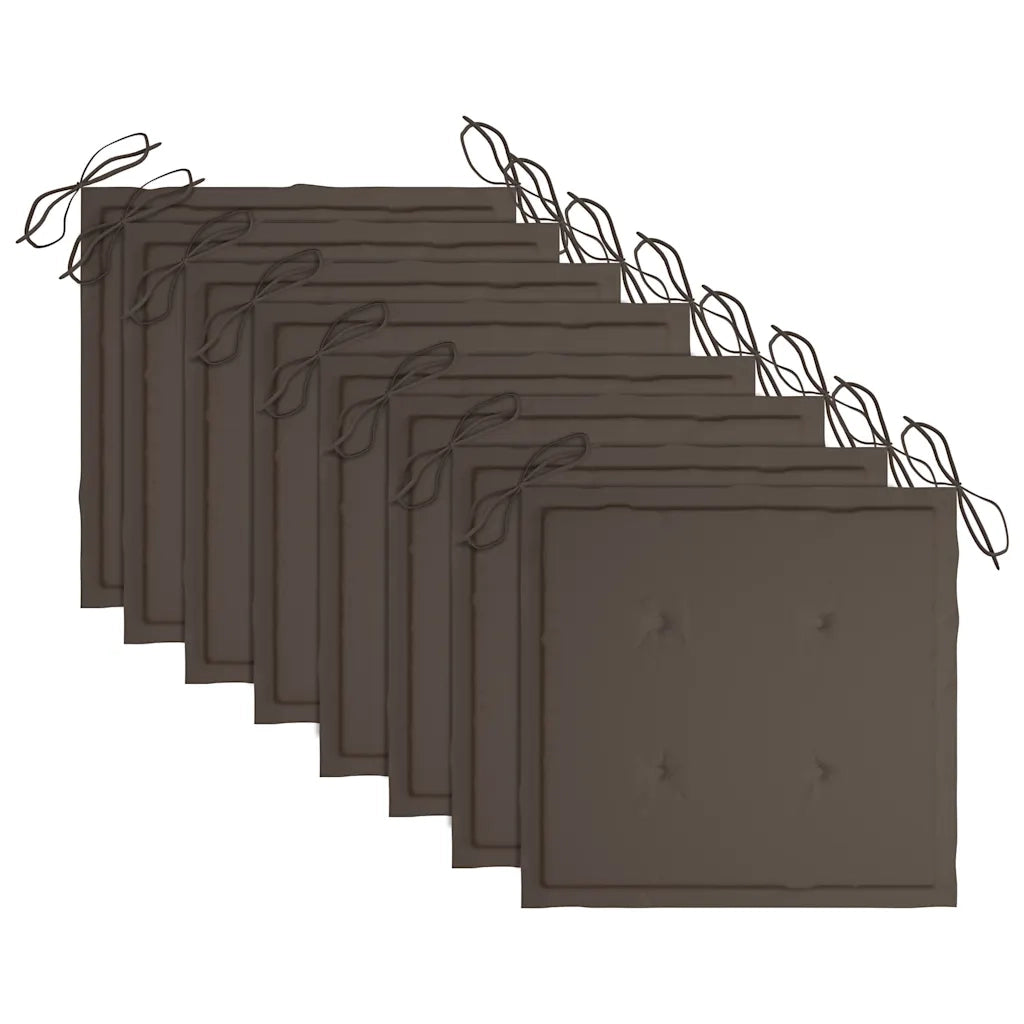 Sedie da Giardino Pieghevoli 8 pz con Cuscini Massello Acacia 3074975