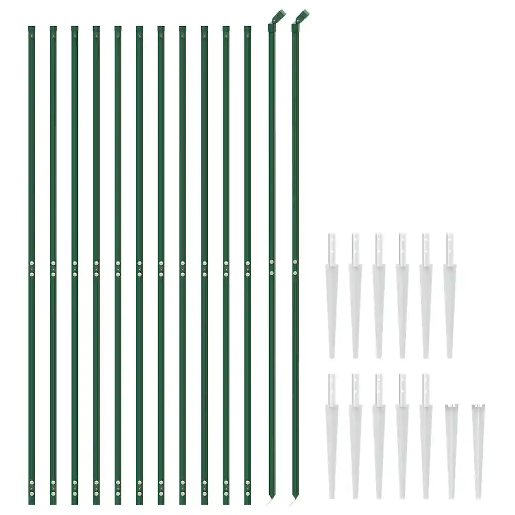 Recinzione da Giardino | Recinzione a Rete con Picchetti Ancoraggio Verde 2x25 m