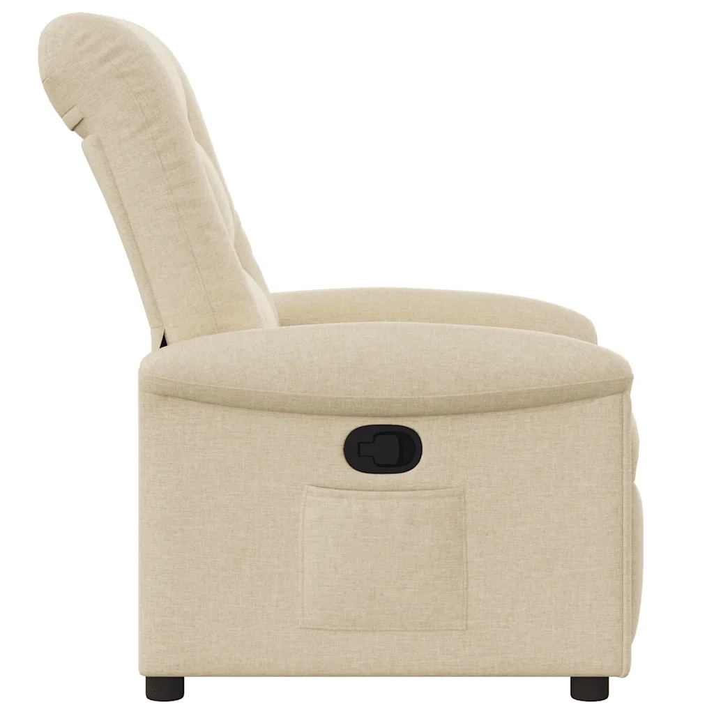 Poltrona Reclinabile in Tessuto Crema 4015624