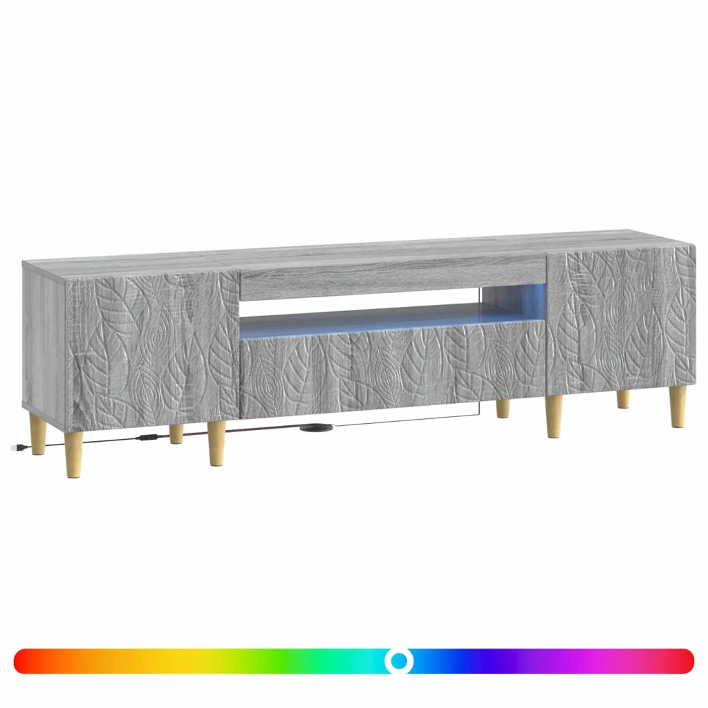 Mobile TV LED Sonoma grigio Legno ingegnerizzato 897131