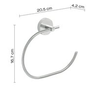 Portasalviette ad anello da muro in acciaio inox e Cromall 2370 Gedy serie EROS Cromato