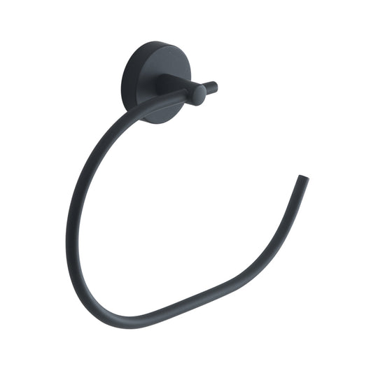 Portasalviette ad anello da muro in acciaio inox e Cromall 2370 Gedy serie EROS Nero Matt