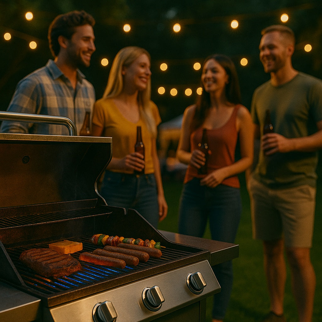 Griglia rettangolare in acciaio inox 54 x 34 cm per barbecue a carbone e a gas