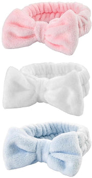 Set di fascia per capelli 3 pezzi - Microfibra - Fascia per capelli femminile - Sport - Bagno - Trucco - Circonferenza 40-55 cm