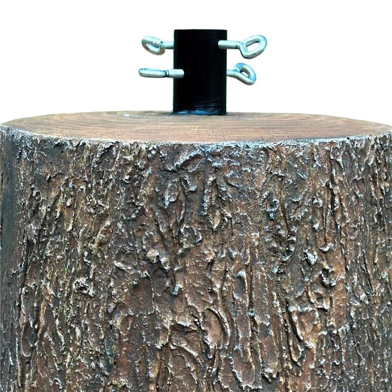 SUPPORTO BASE PER ALBERO DI NATALE  DA 150 A 240H CM TRONCO EFFETTO REALISTICO Ø35 X 35+6 CM - MARRONE CHIARO