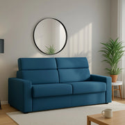 Sonico, Divano Letto 2 Posti Sfoderabile Made in Italy, 200x95 cm blu