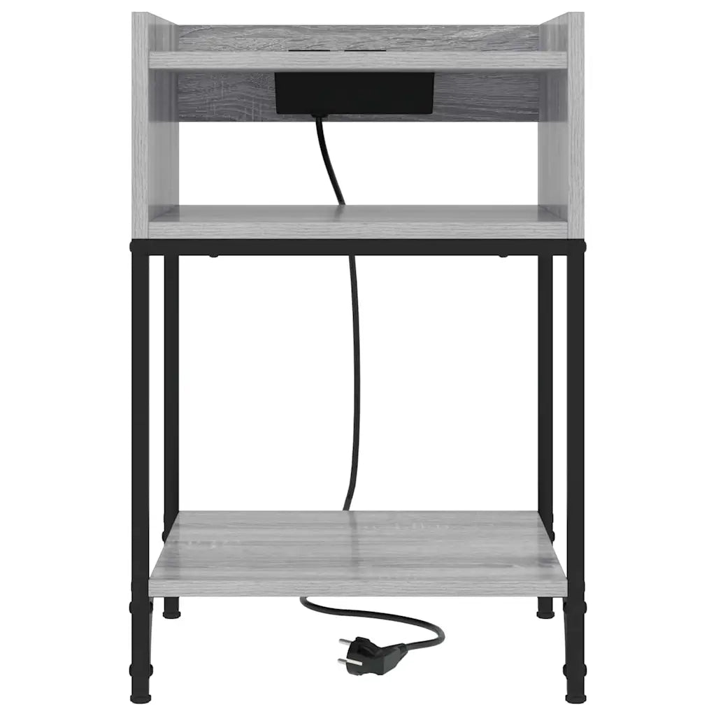 vidaXL Mobiletti da Notte 2 pcs Grigio sonoma 40 x 40 x 61 cm