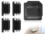 Stoppi per tubi in plastica a lamelle 4 pezzi - Coppe quadrati per estremità - Protezioni per tubi - Per tubi quadrati in acciaio - 30 x 30 mm - Coppe per tubi