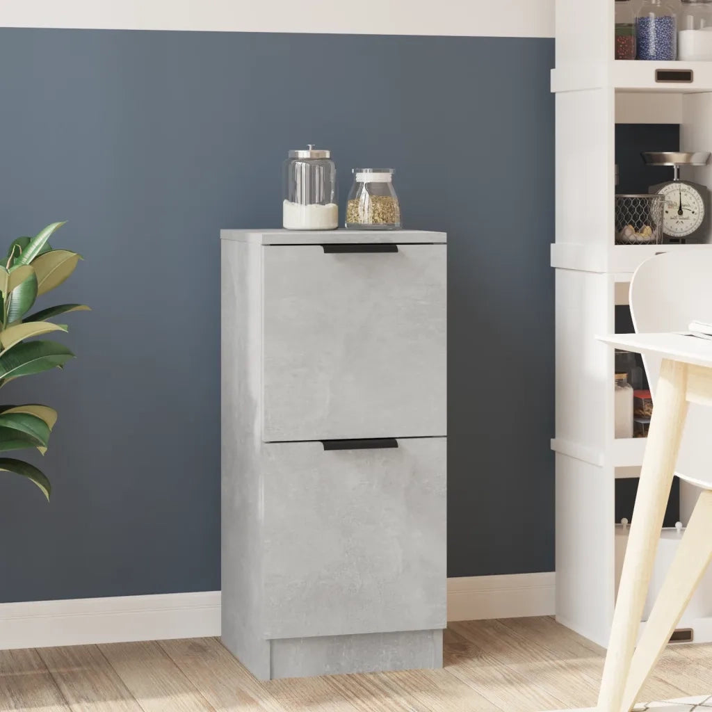 Credenza | Madia | Buffet da pranzo | Armadio da pranzo Grigio Cemento 30x30x70 cm in Legno Multistrato