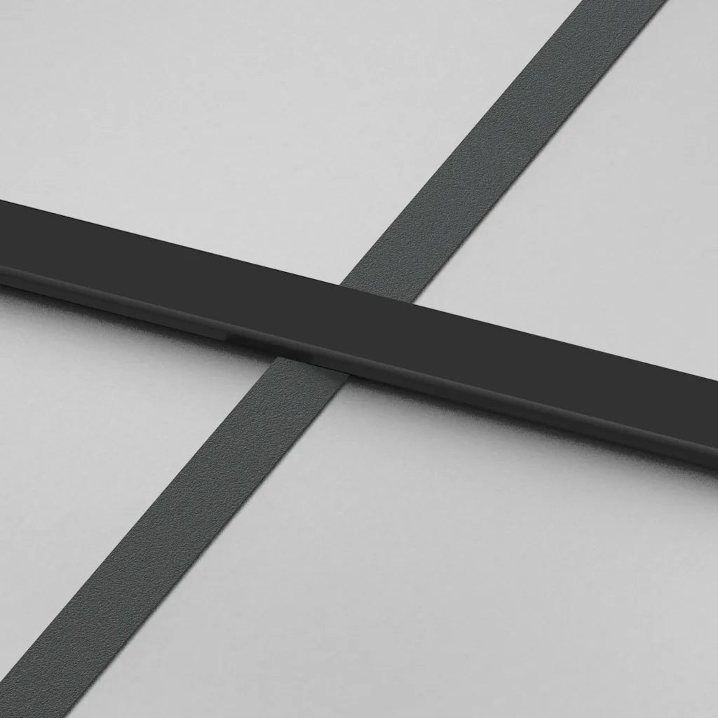 Porta Scorrevole con Ferramenta Nera 76x205 cm in Vetro ESG 3375809