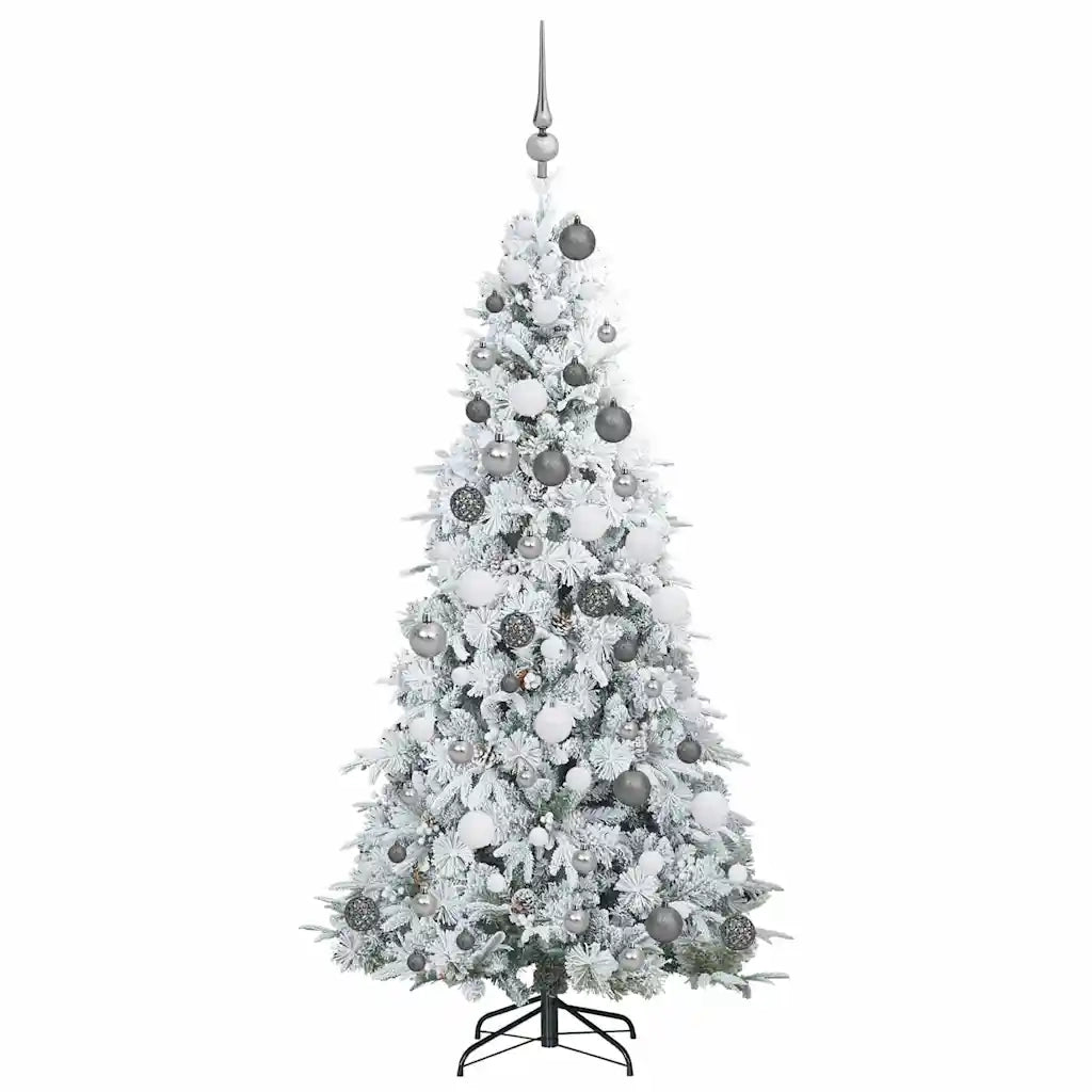 Albero di Natale Artificiale con Rami Pieghevoli Bianco 180 cm 3397483