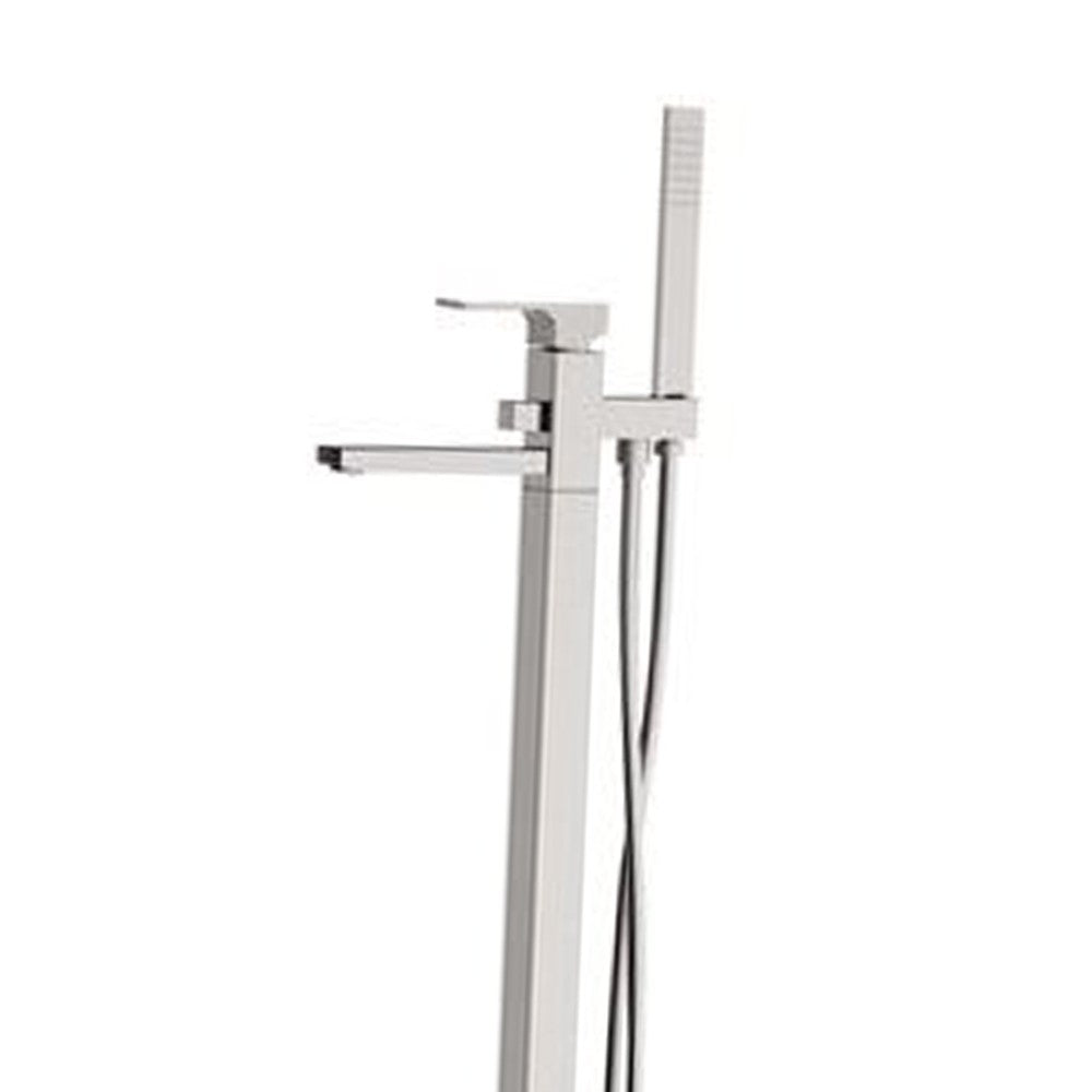 Miscelatore bordo vasca da pavimento con kit doccia serie Absolute