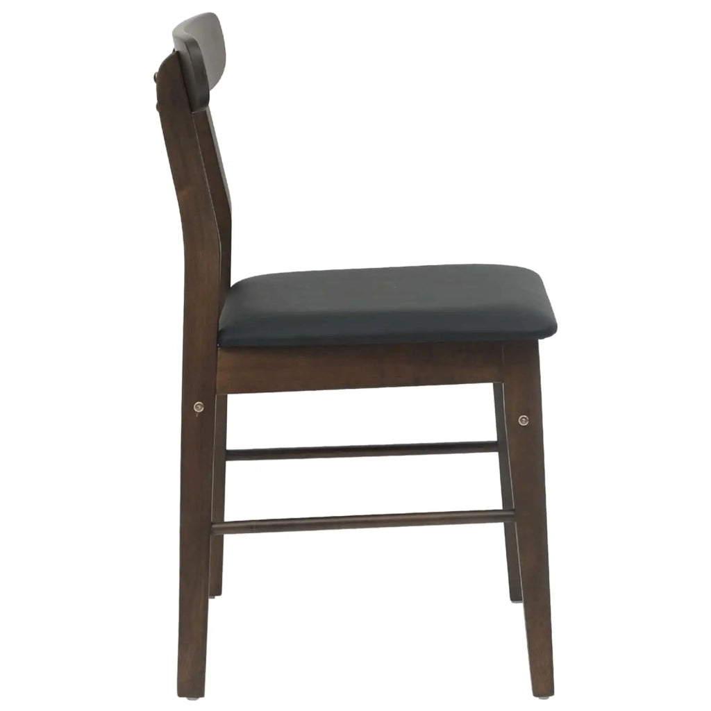 Sedia da pranzo 2 pcs Marrone scuro e Nero