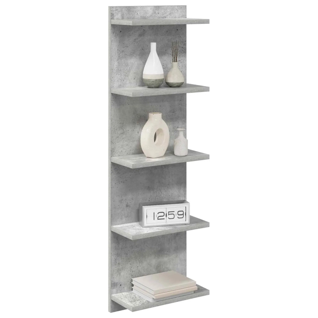 Scaffale da parete Grigio Cemento 30 x 15 x 100 cm 8012402