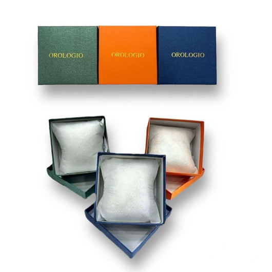 Trade Shop - Scatola Porta Orologio Rigida Con Cuscino Interno Elegante Confezione Regalo -