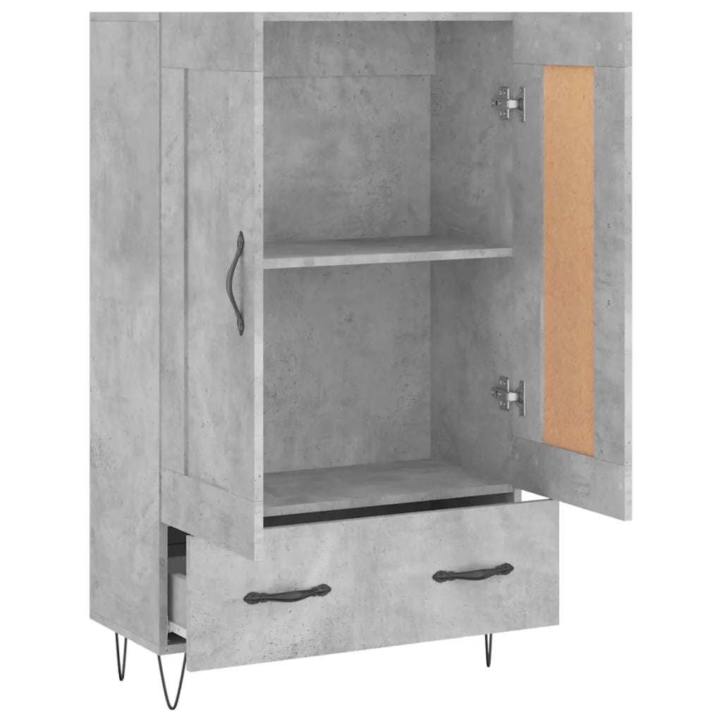 Buffet credenza cassettiera mobiletto mobile contenitore organizer cucina soggiorno salotto alto 69,5 x 31 x 115 cm legno ingegnerizzato grigio 02_0034471