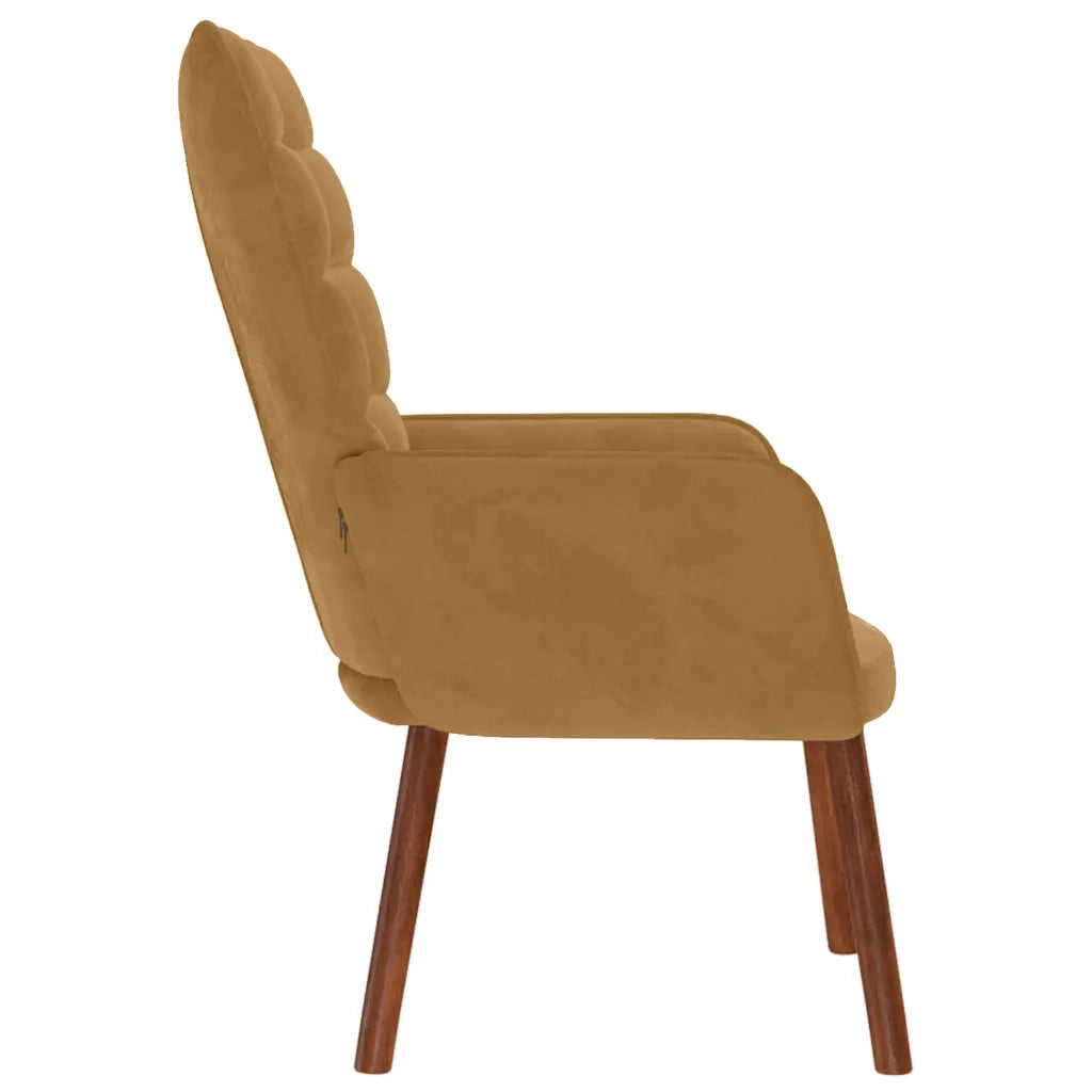 Poltrona Relax Marrone in Velluto 4016818
