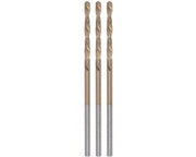 Set di tre fori a spirale 1,7mm con rivestimento di titanio HSS-E M42 alta velocità acciaio 8% cobalto - Adatto per acciaio inossidabile alluminio lega metallo - Canne a sezione rettangolare