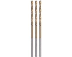 Set di tre fori a spirale 1,7mm con rivestimento di titanio HSS-E M42 alta velocità acciaio 8% cobalto - Adatto per acciaio inossidabile alluminio lega metallo - Canne a sezione rettangolare