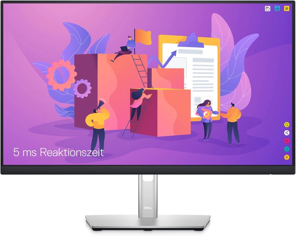 P2422H 24" Full HD (1920x1080) Monitor, 60Hz, IPS, 5ms, 99% sRGB, DisplayPort, HDMI, VGA, 5x USB, 3 Anni di Garanzia, Nero