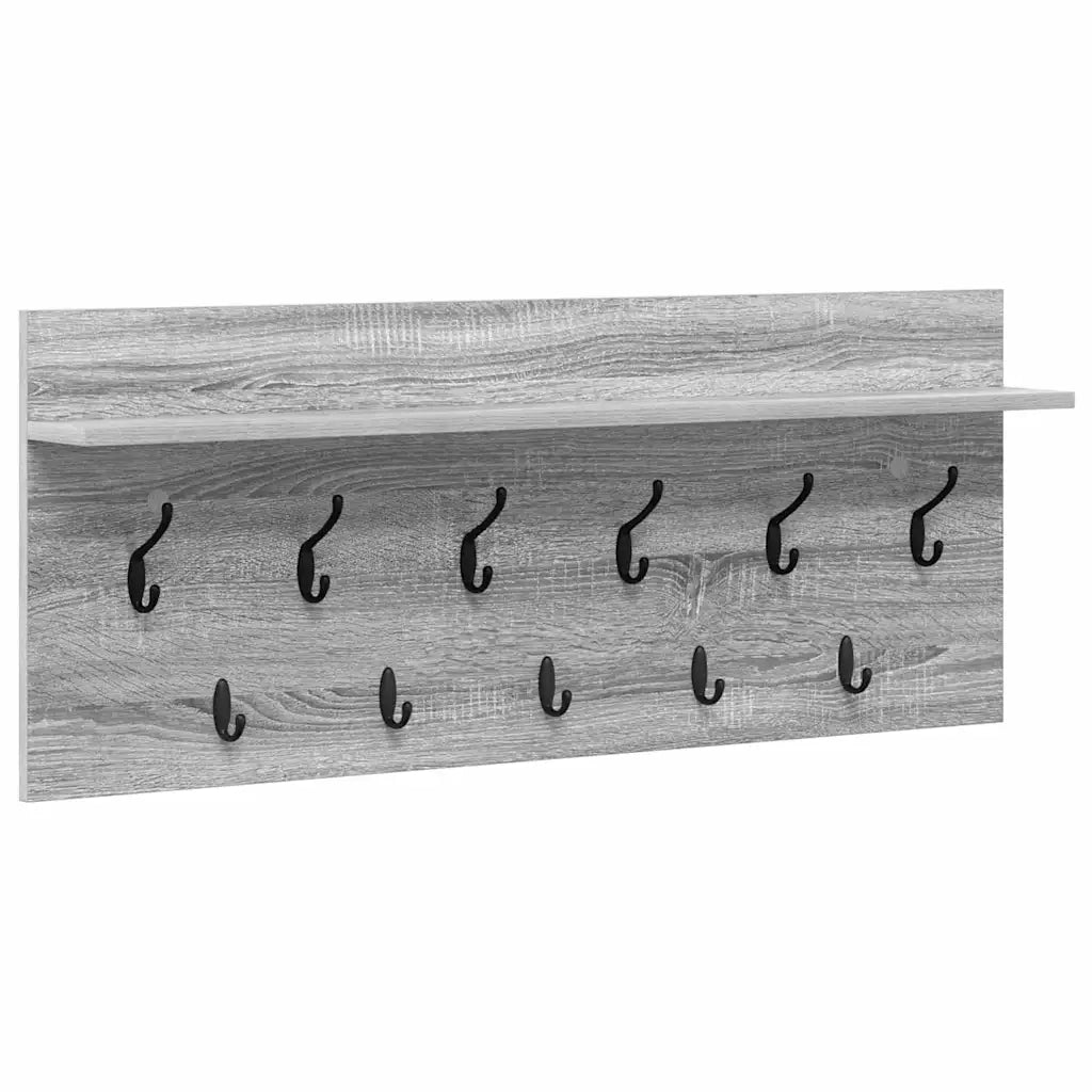 Appendiabiti a muro A parete Grigio Sonoma 100 x 40 x 12 cm 874448