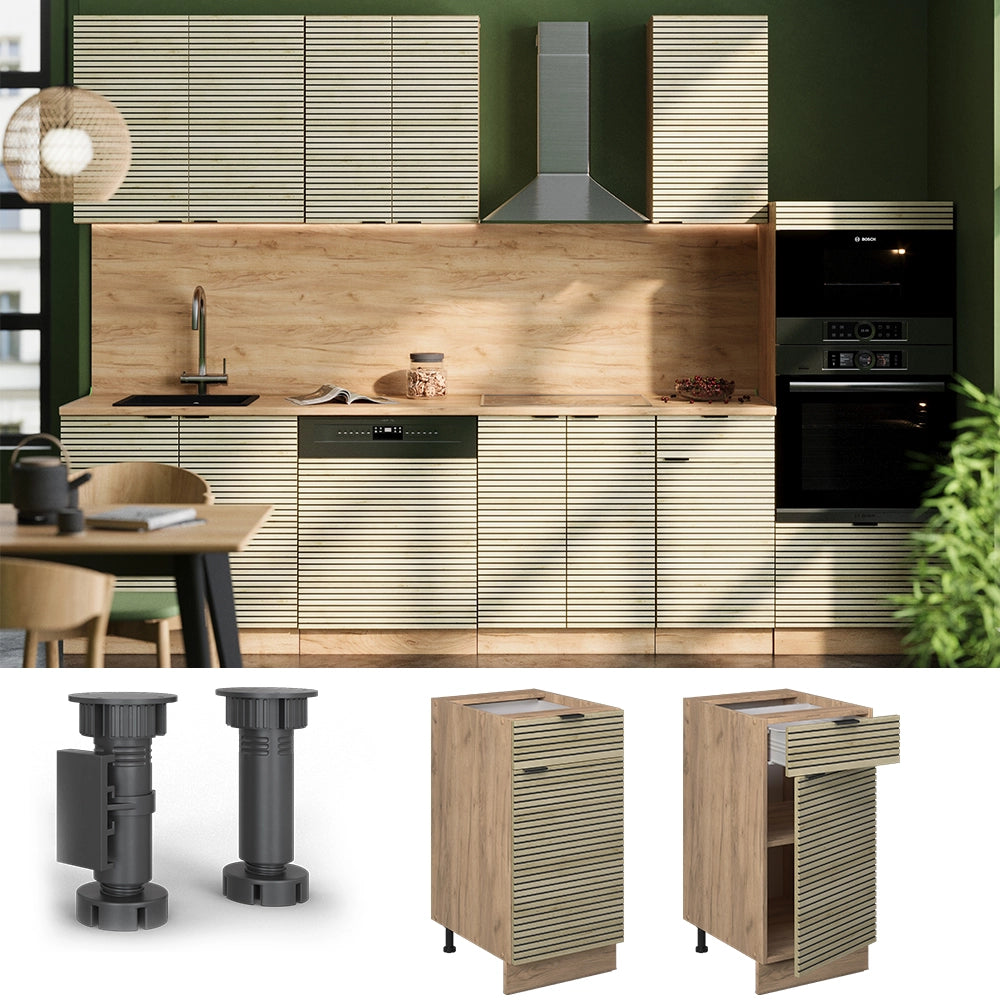Vicco Basi per cucina  Pannello in quercia 40 cm senza piano di lavoro