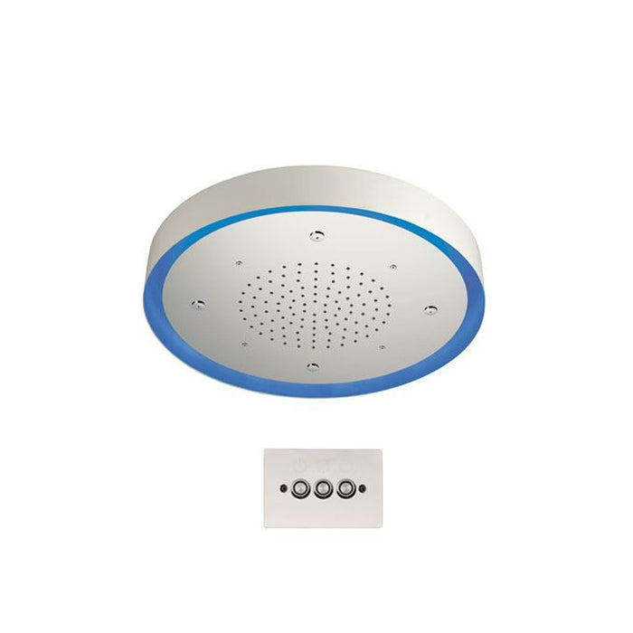 Soffione a soffitto 2 getti con led e diametro di 57 cm