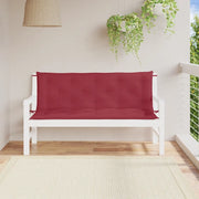 Cuscini per Panca 2 pz Rosso Vino 150x50x7 cm in Tessuto Oxford 361706
