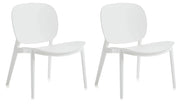 Set 2 Sedie 58x48,5x71 cm in Polipropilene Bianco