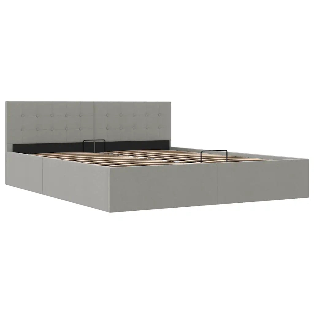 Giroletto con Contenitore  Grigio Chiaro in Tessuto 180x200 cm  cod mxl 57410