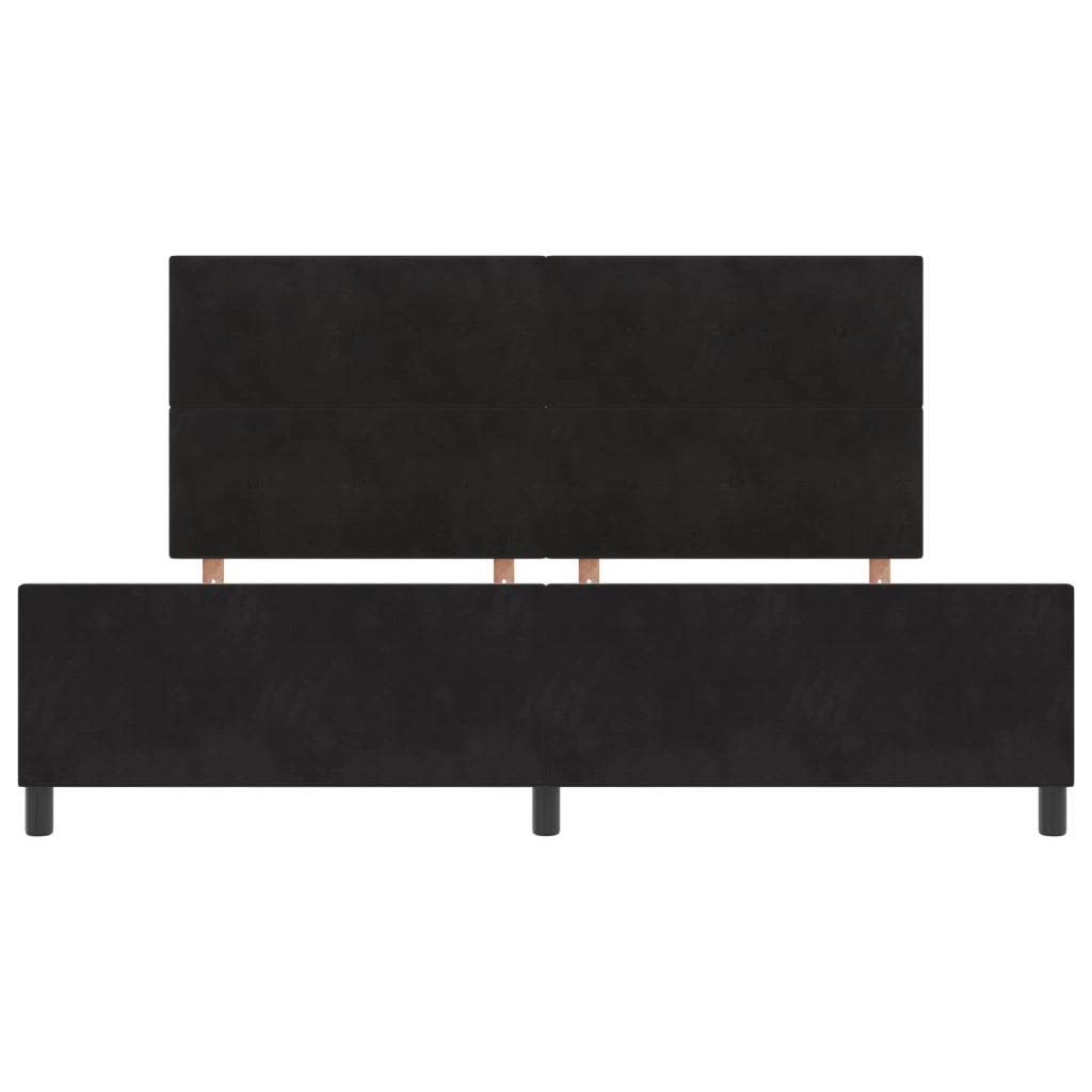 Struttura del Letto Nera 200x200 cm in Velluto