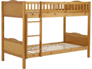 Letto a castello in legno "Gabriel" - 90 x 190 cm - Marrone