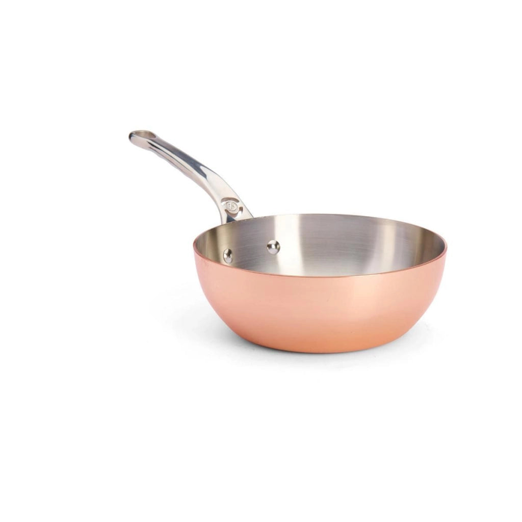 DE BUYER 6236.2 Prima Matera Casseruola Bombata in Rame 90% e Acciaio Inox 10% con Fondo Ferromagnetico per Induzione Diametro 20 cm colore Rame